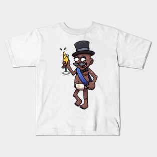 Drunk New Year’s Man Celebrating New Year’s Eve Kids T-Shirt